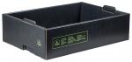Preview: The image shows a black, rectangular cardboard box without a lid. It has two notches as handles on the longer sides. The inside is also black.