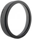 Preview: The image shows a round, black filter ring with a smooth, clear lens in the center. The ring has a matte finish and a fine engraving that reads 