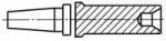 Preview: The image shows a technical representation of a cylindrical object with a conical tip. It features a continuous line and textured areas that indicate the section path.