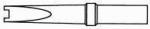 Preview: The image shows a simple, elongated shape with a narrow, pointed tip and a wider middle section, separated from the rest of the body by a line.