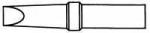 Preview: The image shows a schematic representation of a mouthpiece. It has a beveled tip, a wider area, and a cylindrical part with a thickening in the middle.