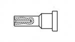 Preview: The image shows a schematic cross-section of a screwdriver attachment. It has a cylindrical shape with a wide base and a grooved, narrow tip.
