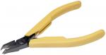 Preview: The image shows a yellow pliers with flat, ergonomic handles and a narrow, pointed cutting edge. It is suitable for precise cutting or gripping of small objects.