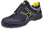 Preview: The shoe is a sporty sneaker in black with yellow and gray accents. It features a lightweight, functional design and a sturdy rubber sole for good grip.