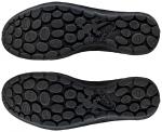 Preview: Das Bild zeigt zwei schwarze Schuhsohlen mit vielen kleinen, runden Erhebungen. Die Sohlen sind symmetrisch angeordnet und haben ein durchgehendes, flexibles Design.