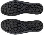 Preview: The image displays the undersides of two black shoe soles. They feature a textured surface with numerous round and oval protrusions to enhance grip.