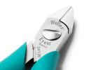 Preview: The image displays a high-quality pair of pliers with sharp, pointed blades and a round handle. The pliers have a metallic sheen and an ergonomic, turquoise handle.
