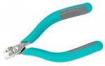 Preview: The image shows a pair of pliers with ergonomic handles in turquoise and gray tones. The cutting edge is made of metal and has a precise, sharp edge for fine work.
