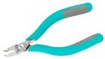 Preview: The image shows a curved pair of pliers with a silver head and turquoise rubber handles. The handles are ergonomically shaped and provide a good grip.