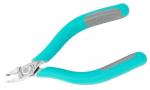 Preview: The image shows a pair of side cutters with blue grip areas and a silver blade. The handles are ergonomically designed to provide a comfortable grip.