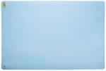 Preview: The image displays a solid-colored, rectangular area in light blue. In one corner, there is a small, yellow logo. The surface appears smooth and even.