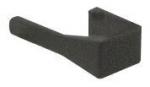 Preview: The image shows a black, rectangular object with a protruding, short rod. It has an L-shaped contour that resembles a hook or bracket.