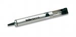 Preview: The image shows a silver soldering iron. It has a thin, straight handle and a black soldering tip. A model designation is printed on the handle.