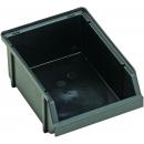 Preview: The image shows a rectangular, black plastic box without a lid. It has beveled walls and a flat bottom, suitable for storing small items.