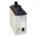 Preview: The image shows a compact, rectangular device in gray with a black lid. On top, there are two round outlets. On the side, there is a control and a connection socket.