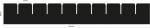 Preview: The image shows a long, black surface with several uniform notches that are visible in the upper area. The notches are evenly distributed.