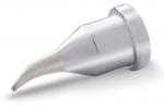 Preview: The image shows a metallic tip, slender and slightly curved. It has a smooth, silver surface and a fine, pointed bevel. The base is wider, tapering upwards.