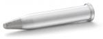 Preview: It is a shiny, slender cylinder with a pointed front and a wider, flat end. The surface appears metallic and smooth.