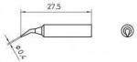 Preview: The image displays a simple, narrow tool handle with a slanted tip. The dimensions are marked: 27.5 mm length and 70 mm width. To the right is a circular view.