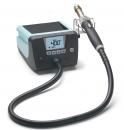 Preview: This is an electric soldering system with a display showing a temperature of 400 °C. A flexible hose leads to a handle with a nozzle. The colors are black and blue.