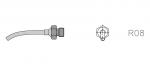 Preview: The image shows a simple technical component: a hose with a connection. On the right is a schematic representation of a connection labeled 