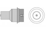 Preview: The image shows a technical drawing of a cylindrical object with a wide base and a round top. On the side, there is a small handle or a recess.