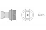 Preview: The image shows a technical drawing of a part. On the left is the profile with a narrow opening, and on the right is a round view with a square shape in the center.