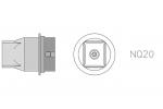 Preview: The image shows a technical component, from the side and from above. It has a cylindrical shape with a square opening. Next to the component is the designation 
