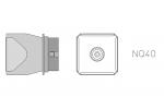 Preview: The image shows two technical components: on the left a conical unit and on the right a square one with a central hole. Next to it is the label 