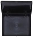 Preview: Das Bild zeigt eine schwarze, offene Box mit einem flachen Boden. Der Deckel ist oben und die Innenseite hat eine glatte, dunkle Oberfläche mit einem leicht wirbelnden Muster.