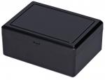 Preview: Es handelt sich um eine rechteckige, schwarze Box mit einem flachen Deckel. Die Oberfläche glatt und glänzend, die Kanten sind leicht abgerundet. Sie hat eine schlichte, praktische Form.