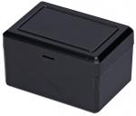 Preview: Es handelt sich um eine schwarze, rechteckige Box mit einem flachen Deckel. Die Kanten sind leicht abgerundet, und eine schmale Öffnung an der Vorderseite ermöglicht das Einlegen von Objekten.