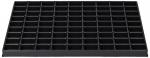 Preview: The image shows a black plastic tray with 48 uniform, rectangular compartments. The compartments are arranged in a grid and are used for storing small items.