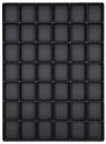 Preview: The image shows a rectangle with 8 rows and 6 columns, filled with square indentations. All indentations are the same size and dark black.