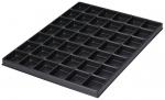 Preview: The image shows a black tray with many small compartments. It is rectangular and has a total of 48 square indentations, which are evenly arranged.