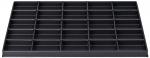 Preview: The image shows a rectangular, black tray with 32 compartments arranged in an 8x4 grid. Each compartment is slim and uniform, ideal for storing small items.