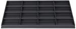 Preview: It is a flat, rectangular black tray with 24 uniform compartments. The compartments are spacious and are used for storing small items.