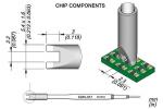 Preview: The image displays technical drawings of chip components. Various shapes and sizes are depicted, including a cylindrical or rectangular element and a circuit board with components. Dimensions are provided.