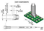 Preview: The image displays a technical drawing of chip components on a circuit board. It includes dimensions and a depiction of a connection, along with detailed views of the components.