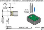 Preview: The image displays technical drawings of cartridges for plastic rivets. Dimensions and volume are provided, with a focus on the design and structure of the cartridges.