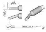 Preview: The image displays technical drawings of a component, likely a connector. There are various views and dimensions, the shape is slim and cylindrical with different ends.