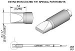 Preview: The image shows a technical drawing of a special iron-coated tip for robots. The tip has a wedge-shaped edge and is shown in two views: side and top.
