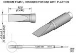 Preview: The image displays a technical drawing of a tool with a conical, chrome-plated head, suitable for processing plastics. Dimensions are provided.