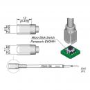 Preview: The image shows a technical drawing of a micro tactile switch from Panasonic. It includes different views of the switch and dimensions in millimeters.