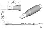 Preview: The image displays a technical drawing of a pen with a pointed cap. Dimensions are provided in millimeters. The pen has a slim, elongated shape.
