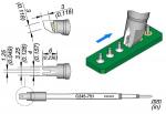 Preview: The image displays technical drawings of connectors. In the top right, there is a plug that is inserted into a circuit board, with dimensions and various diameters.