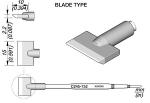 Preview: The image displays a technical drawing of a tool blade. It includes various views, dimensions, and a description of the blade type, along with a detailed sketch.