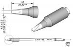 Preview: The image displays technical drawings of a pointed object, likely a pen or tool, with specifications for length and diameter. Three views are depicted.