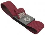 Preview: The image shows a narrow, red-brown strap with a sturdy metal plate in the middle. The plate has a round securing screw.
