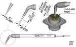 Preview: The image displays technical drawings of connection plugs and pins. Dimensions are provided that clarify the distances and diameters of the pins. A part is enlarged.